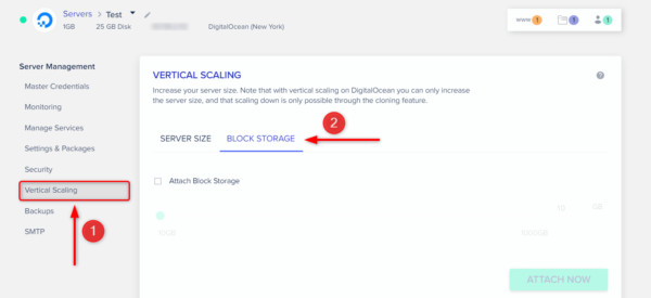 DigitalOcean block storage3